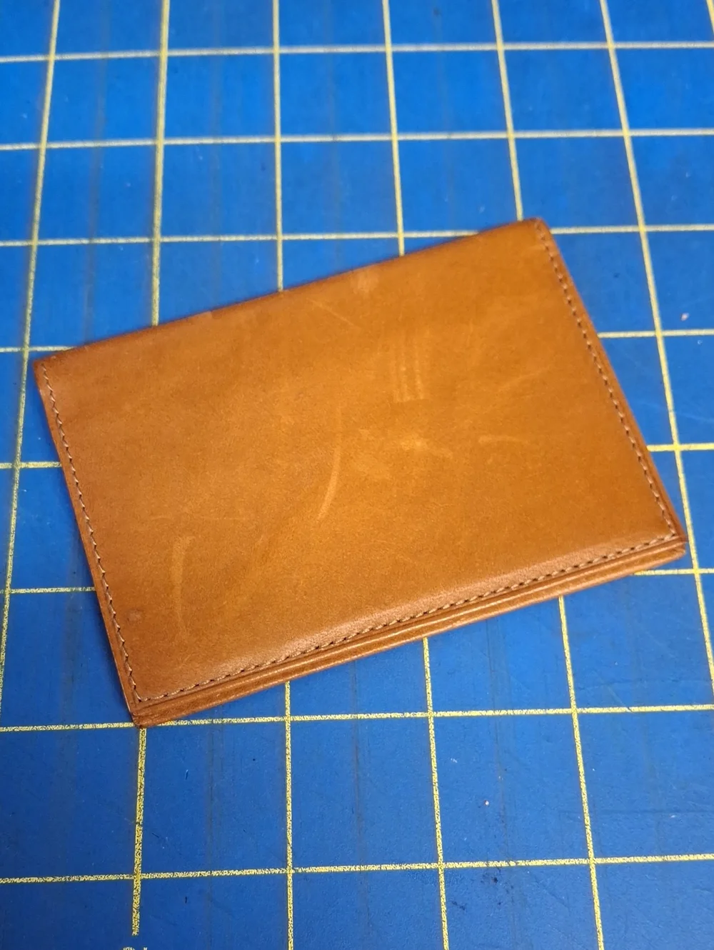 G.H.Bass & Co Tan Leather Card Wallet 4x3 New